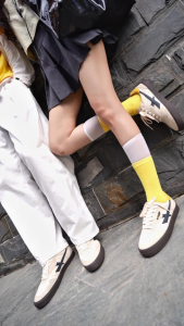 [NEW ARRIVAL] Giày Sneaker Nam Nữ DC48 MIDNIGHT AMBERDincox Shoes Đế Bằng - Da phối Suede Cao Cấp