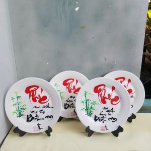 Tranh đĩa  chữ PHÚC. Quà tặng mừng tân gia khai trương sinh nhật. Quà mừng thọ ông bàcha mẹ. Quà tết. Tranh trang trí