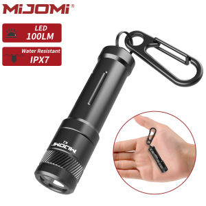 Mijomi K2 / K2R มินิโซ่กุญแจไฟฉาย 100/480Lumens ใช้ Samsung LED กับ AAA / 10440 IPX7 กันน้ำน้ำหนักเบาพกพา LED ไฟฉาย Key Light ดีสำหรับ EDC เดินป่าแคมป์ของขวัญคริสต์มาส