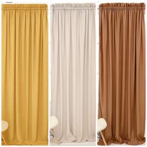 Wholesale Plain Window and Door Size Curtain| Non-Ring Plain Chic Curtain