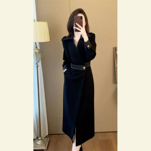 SHANGSHA | High End Elegant Upper Class Black Suit Dress