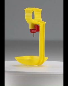 นิปเปิ้ลให้น้ำไก่ รุ่นขาตรง อุปกรณ์ในฟาร์ม เลี้ยงสัตว์ปลีก 6 หุน สีแดง