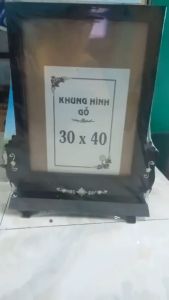 khung ảnh thờ gỗ 30x40 có chân đế gỗ cao cấp