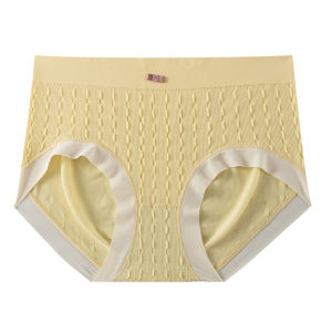 MiiOW | กางเกงชั้นในผ้าไนลอนไร้ตะเข็บสำหรับผู้หญิงไซส์ใหญ่ ทรงเอวกลาง ลายดอกไม้ ป้องกันแบคทีเรีย ทรงกระโปรงสั้น ทรงหวาน 5 ตัว