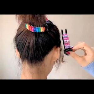 Jepit Rambut Bulat Wanita Korea Jedai Rambut Manik-Manik Hair Claw Hair Clip Fashion Import Aksesoris Rambut R16