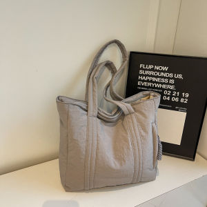 Elegant Womens Winter Tote Bag Large Capacity Commuter down Jacket Handbag Cotton Lining Double Handle Zipper Closure Soft