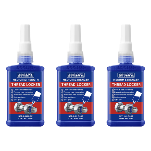 LOOLIFL Blue Thread Locker 243 Nuts-Bolts Locker Screw Adhesive Lock Tight Seal Fasteners Anaerobic Curing Metal GlueRustproof