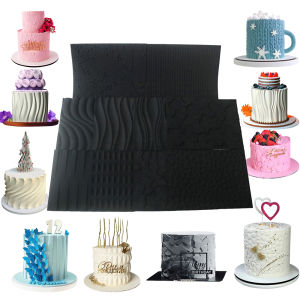Fondant Cake Decoration Molds Wave Dune Pattern Mats Swiss Roll Mousse Border Molds French Pastry Baking Molds