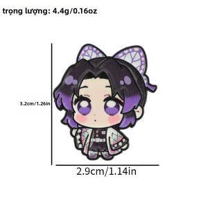 Bandai | Dễ Thương Chibi Chiến Binh Nhật Bản Nhân Vật Anime Men Chân Nhân Vật Hoạt Hình Bé Trai Gái Ve Áo Thổ Cẩm Kim Loại Cứng Phù Hiệu Cho Ba Lô