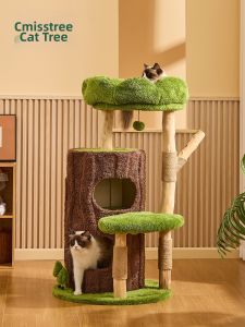 Cmisstree | Space-saving Cat Climbing Frame Cat House & Scratching Board
