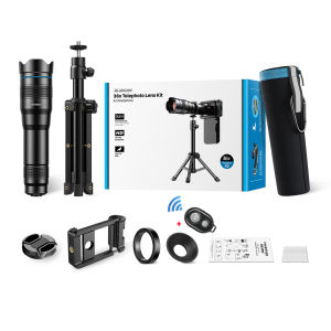 APEXEL New 36X Telephoto Zoom Lens with Metal Tripod Universal Clip Telescope for iPhone Samsung Shooting Birds Watching Concert