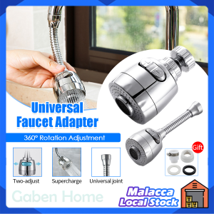Kitchen Faucet Adapter 360° Degree Rotating Universal Water Tap Filter Water Bubbler 2 Mode Adjustable Splash-Proof Tap Nozzle