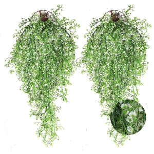 80CM Artificial Plant Vine Hanging Plastic Fake Plant Green Garland for Home Room Decor Garden Wedding Decoration Outdoor Decor