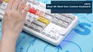 AULA | Bàn Phím Cơ AULA F87S Tùy Chỉnh Không Dây Ba Chế Độ Bluetooth Type-C 8K Cấu Trúc Gasket Có Thể Thay Thế Nóng Cho Chơi Game Thể Thao Điện Tử