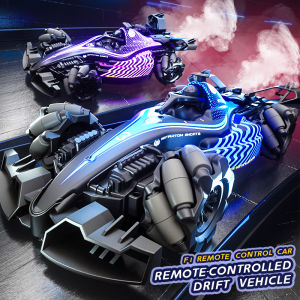 New RC Stunt Car with Spray & LED Lights，Dual Remote & Gesture Sensing Watch Drift & High SpeedHot Toy for Kids & Hobbyists