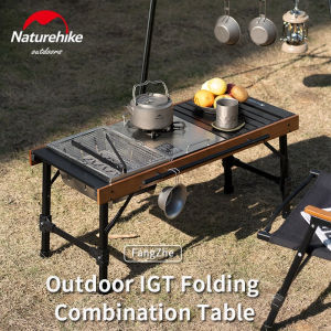 Naturehike IGT Outdoor Combination Table Camping Detachable Kitchen Table Aluminum Folding Table Camping Picnic Cooking Table