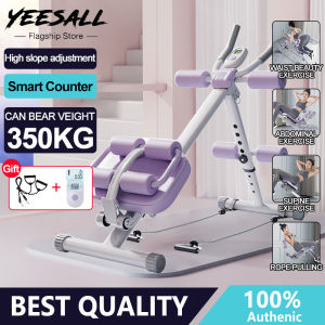 Household Multi-Functional Abdominal Trainer Multi-Level Adjustable Abdominal Curler With Screen Display statistics system Abdominal Muscle Glider Slim Waist Sit-ups Abdominal Wheel Vertical Weight Loss Machine Yoga Training