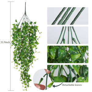1Pcs Artificial Green Ivy Leaf Rattan Hanging Creeper Leave Vine Garland DIY Fake Plant for Garden Wedding Decoration Home Decor