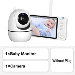 5 Video Baby Monitor 2.4G Mother Kids Night Vision Zoom PTZ Video Surveillance Cameras With Temperature display Screen ABM501