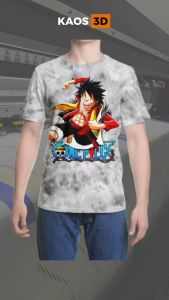 Kaos 3D 3 Dimensi On Piece Mongkey D Luffy Premium Bangkok Thailand