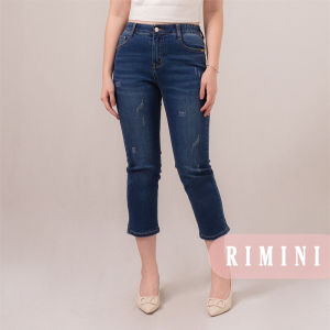 RIMINI - Celana Jeans Wanita Denim Skinny Highwaist Ripped Size 26-33 - Rave Pants 5196