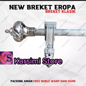 Breket Penyangga Besi Batang Gorden Model EROPA 1 pcs