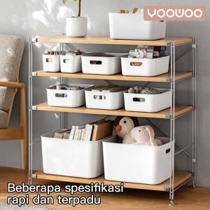YooWoo Kotak Penyimpanan Bin Pantry Serbaguna keranjang plastik keranjang serbaguna keranjang penyimpanan
