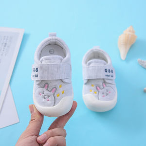 Spring and Autumn Walking Shoes for Toddlers: Anti-Slip Kick-Proof Casual Style Fabric Material Suitable for 10 Months-2.5 Years Old Boys
