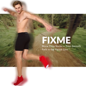 ถุงเท้าวิ่ง FIXME หนากลางๆใส่วิ่งและเล่นกีฬา