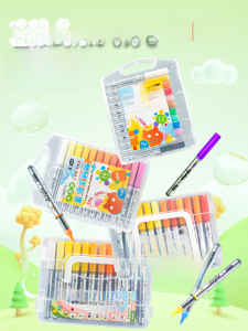 Water-Based Acrylic Marker Pens 24/48 Colors Direct Liquid Soft Tip Waterproof Non-bleedable Overlapping Colors Children Washable DIY Graffiti Coloring Pens