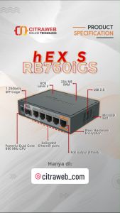 MIKROTIK ROUTER BOARD RB760iGS HEX S: High Performance & Business Solutions