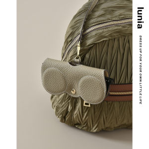 Hanging Sunglasses Bag Portable Leather Glasses Case Sunglasses Protective Cover GM Glasses Clip Ins Fashion Glasses Bag