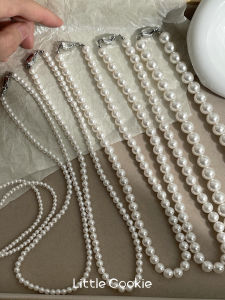 Fever Same Style Yuanbao Knot Pearl Necklace for Women Fancy Twin Clavicle Chain Neck Chain Accessible Luxury Niche Design