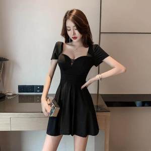 ELF TRIBE Đầm Gợi Cảm Cho Nữ ĐầM Nữ Cổ Vuông Hở Lưng Cổ Thấp Trang Phục Hộp Đêm KTV Khách Sạn