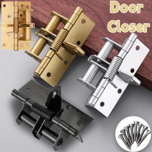 Self Closing Door Hinges Invisible Spring Door Hinge 90-Degree Positioning Heavy Duty Hinges Anti-Rust Household Hardware