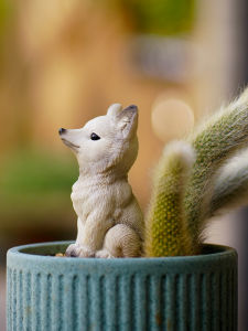 Adorable Little Tail Plant Pot Landscape Decorations Succulent Monkey Tail Column Garden Miniature Display Synthetic Resin Home Decor