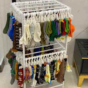 ZHIZHILIANYU | Multi-layer Movable Home Drill-free Sock Organizer
