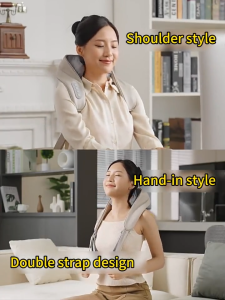 Electric Neck Shoulder Massager Wireless Clamp Hot Compress Muscle Relax Cordless Massage Shawl