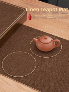 JIELEFAN | New Chinese Style Linen Thermal Insulation Tea Coaster
