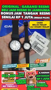 CASIO COUPLE ORIGINAL - CASIO MQ-24-7B3LLEF -with- LQ-139AMV-7B3LDF Jam dunia JD19 Jam Tangan Pasangan Cowok Cewek Anti Air MQ 24 7B3LLEF with LQ 139AMV 7B3LDF + CASIO MQ-24 24 MQ24 Seri MQ 24 7B3 & LQ 139AMV 7B3