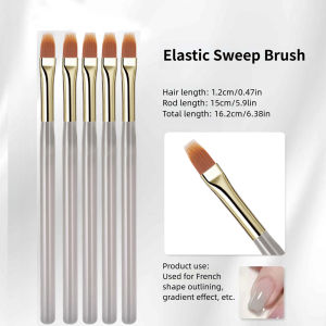 1/2PCS Professional French Nail Art Brushes Set Half Moon Shape Nail Brush UV Gel Acrylic Painting DIY Manicure Tool