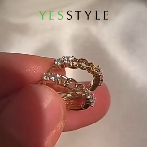 Yesstyle Anting Permata Anti Karat Gaya Elegan Anting Bulat Hoop Aksesoris Fashion