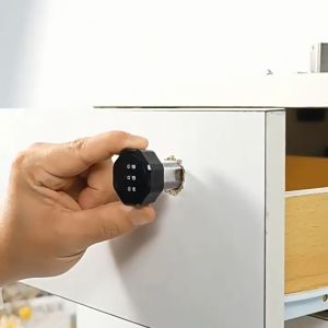 Khóa số tủ ngăn kéo bàn KS820 bằng hợp kim dài 16mm-40mm tùy chọn với 3 mã số có thể thay đổi được