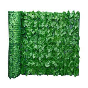 Garden Plant Fence Artificial Faux Green Leaf Privacy Screen Panels Rattan Outdoor Hedge Garden Home Decora 0.5X1M