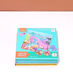 Bộ Đồ Chơi Xếp Hình 5 cấp độ bằng gỗ 3 in1 nhiều chủ đề cho bé lựa chọn