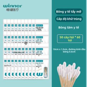 Winner | Bông Tăm Vô Trùng Dùng Một Lần Đầu Lớn Đơn Dùng Để Vệ Sinh & Khử Trục Vết Thương