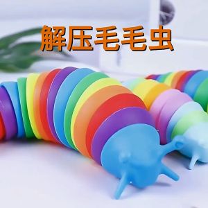 Pop It Fidget Toy Toys For Kids Removable Flexible Caterpillar Toys Stress Reliever Toys Baby Toys