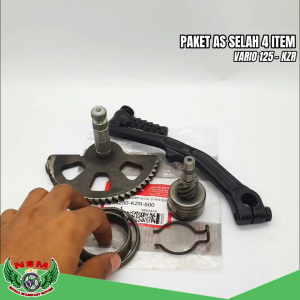 Paket 4 item Komplit Selahan engkolan + As selah vario 125 + per + Gigi pinion vario  125/150 / beat esp / beat pop