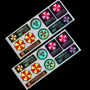 2 SET Reflective Motorcycle Side Strip Bike Helmet Sticker Car Styling Vinyl Decal Umbrella Corporation Hive Parking Level Resident Evil Vinyl Decal Sticker
