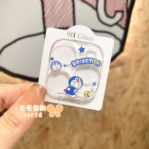  13/14/15/16Promax Full Cover Integrated Cartoon Character Blue Fat Fellow Back Lens Protection Film Transparent Tempered Glass